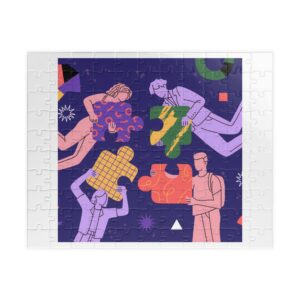 Colorful Collaborative Puzzle for Team Building & Family Fun