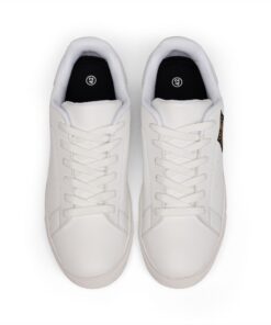 Low-Top Leather Sneakers — Vintage Las Vegas Poster Accent